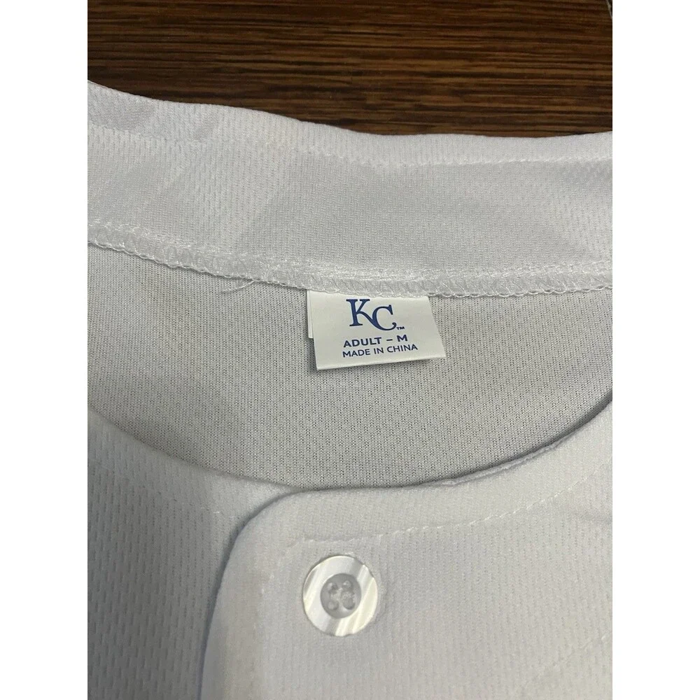 Men’s Sz M Kansas City Royals Stadium Giveaway Jewish Heritage White Jersey